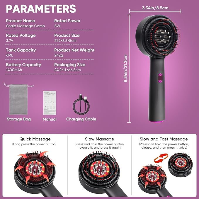 ScalpBloom Pro — 3-in-1 Scalp Massager & Oil Applicator